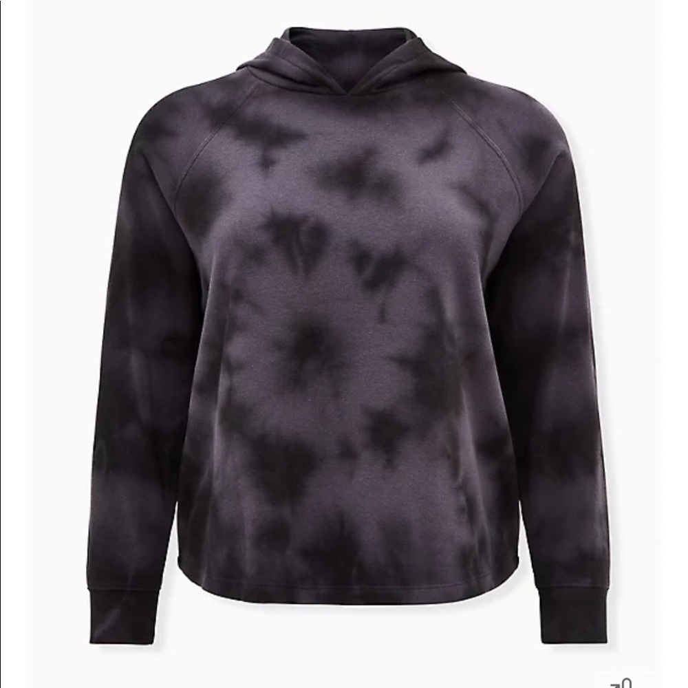 Torrid black and grey tie dye hoodie